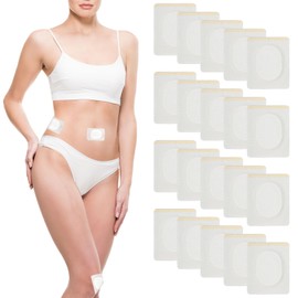 20stk Rizinusöl-Wickelpackung für den Bauchnabel, Selbstklebend und Saugstark Baumwollpflaster mit Rizinusöl-Kompresse Kein Waschen Auslaufsicher (Öl Nicht Enthalten)