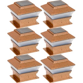 Tricod PL244 Plastic Copper Square Post Deck Fence Mount for 4x4 Wood Posts, 6-Pack