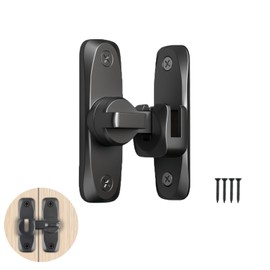 Weenwill 2 in 1 Barn Door Lock,90/180 Degree Flip Sliding Barn Door Latches Small Gate Latches Hardware Security Gate Latch for Barn Door,Sliding Door,Pet Door,Garage,Bathroom,Window,Outdoor