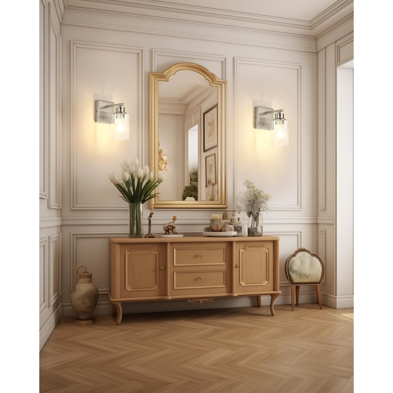 Rayogale Battery Operated Wall Sconce Set of 2, Rechargeable, Cordless,