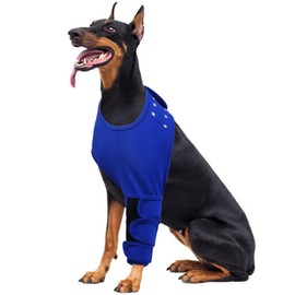 IECOii Dog Recovery Sleeve, Dog Recovery Suit, Abrasion Resistant Dog Recovery Sleeve Front Leg, Protective Elbow Protector for Medium Large Dogs, Dog Cone Alternative to Stop Licking Leg Wounds