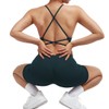 SUUKSESS Women Strappy Romper Workout Yoga Seamless One Piece Jumpsuit