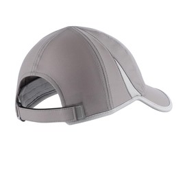 Connectyle Unisex Running Cap, Quick Drying, UPF 50+ Baseball Cap, Breathable, Lightweight, Reflective Striped, Sports Hat, gray (dark gray), Free size