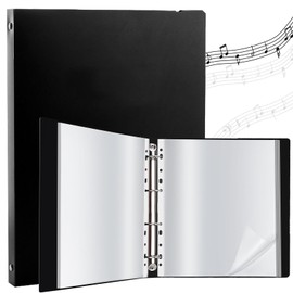 iGolife A4 Music Folder, Music Folder for Sheet Music, 70 Compartments/140 Pages, Presentation Folder, A4 Index Folders, Music Sheet, Choir Folder, Black