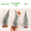 3pcs Mini Christmas Tree Frosted Artificial Christmas Trees Ornaments Christmas