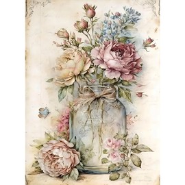 JATOK 5D Diamond Painting Kits for Adults, Flower Diamond Art Kits Full Round Drill Crystal Rhinestone Crafts, DIY Gem Art Picture for Gift Home Wall Decor 30x40cm/12x16in