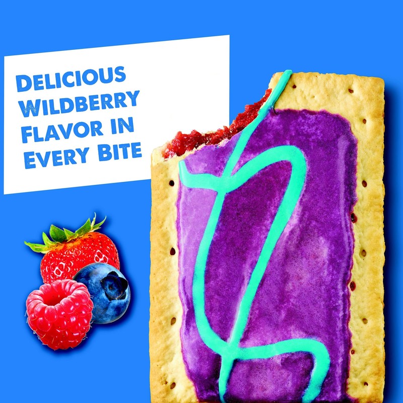 Pop-Tarts Toaster Pastries, Breakfast Foods, Frosted Wild Berry 13.5oz (12