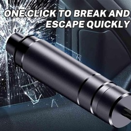 Yeria 4 Packs SafeHammer Window Breaker Seatbelt Cutter, 2026 Upgraded Safe Hammer Glass Breaker Under Water, Car Emergency 2-in-1 Escape Tool with Base (Red & Balck & Silver & Blue)