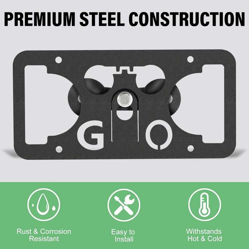 No Drill Front License Plate Bracket Holder Compatible with Maserati