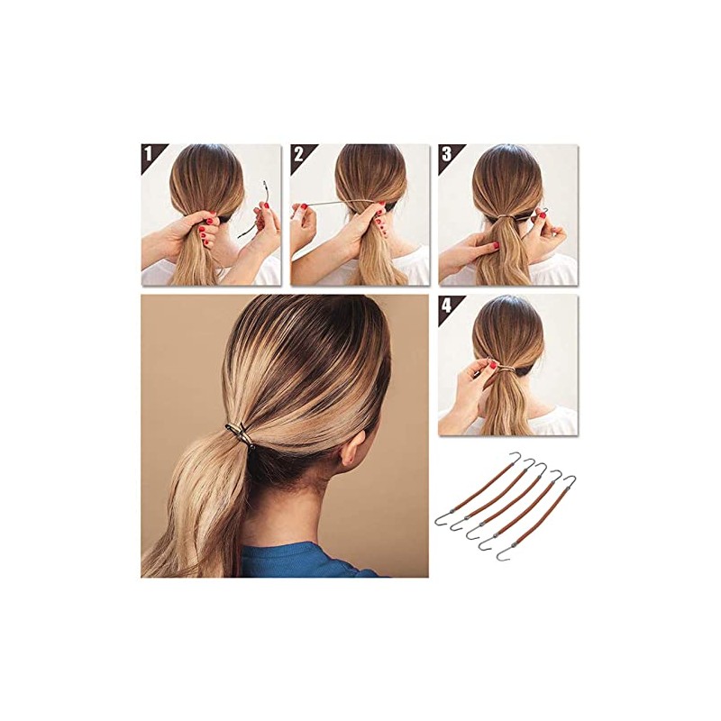 Brrnoo 10 Piezas de Cuerda Elástica para el Cabello, Lazos