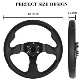 Golf Cart Steering Wheel for EZGO TXT/RXV, Club Car DS/Precedent, Yamaha G29/Drive/Drive 2, and more Golf Cart Models