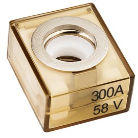 Scelrin Battery Terminal Fuse 300A Marine Rated Battery Fuse (MRBF), 58V DC Max IP66 Waterproof Protect Circuit of Charging Piles RV Car Cruise Cranes (300A)