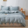 Simple&Opulence 100% Linen Duvet Cover Set, 3 Piece Belgian Flax