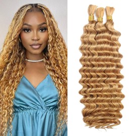 1LX #27 Deep Wave Human Braiding Hair Extensions 16 16 16 inch