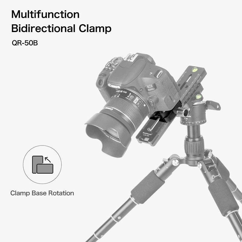 Koolehaoda QR-50B Quick Release Plate Clamp Double Clamp Adapter Compatible