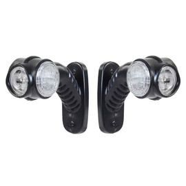 Wiltec 2 x 4 LED Side Light 12 V Round Position Light for Trailer Side Light for Truck