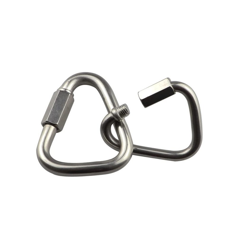 TopHomer Carabiner Buckle, 4PCS 4mm Triangle Link Chains, Stainless Steel