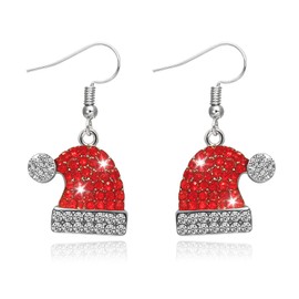 Christmas Earrings for Women Stocking Stuffers Tree Snowflake Santa Claus Jingle Bell Drop Dangle Earrings Christmas Dangle Drop Jewelry for Holiday Party Outfits