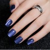 TELAIN Press On Nails Short, 24 Pieces Blue Cat Eyes