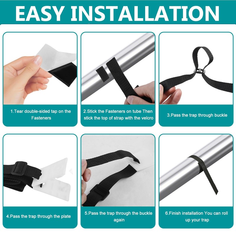 GOMETY Pack of 8 Retaining Straps, Mounting Straps and Clips,