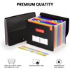 Sooez Accordion File Organizer, 13 Pockets Expanding File Folders, Portable
