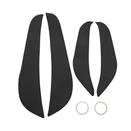 X AUTOHAUX Leather Car Door Anti Kick Pad Sticker for Buick Encore 2014-2015 Door Side Edge Guard Protector Interior Accessories Black 1 Set