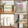 12 Pcs Leaf Vine Stencils, Reusable Leaves Flower Plastic Stencils