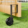 TIBEGOLD 4.3" Heavy Duty Gate Wheel, Black Gate Casters for
