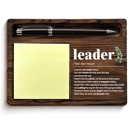 Leadership Gifts for Women Men, Appreciation Gifts for Leader Boss Mentor Manager, Leader Definition Sticky Note Holder Office Home Decor