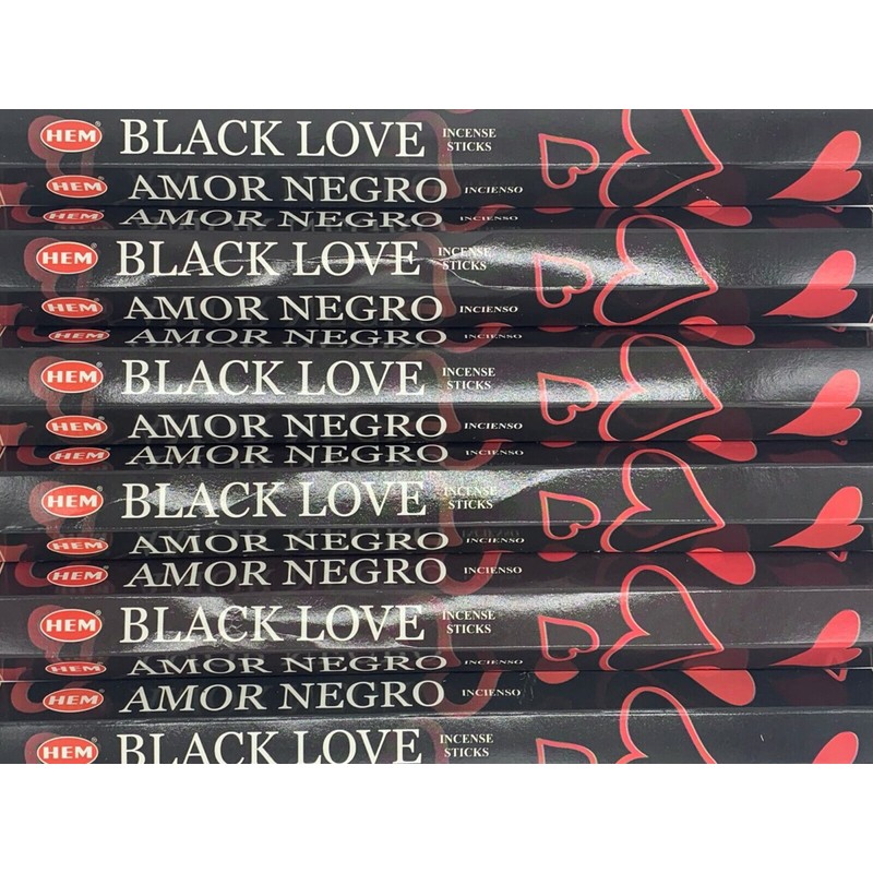 Hem 6 Pack 20 Stick Black Love - Box Of