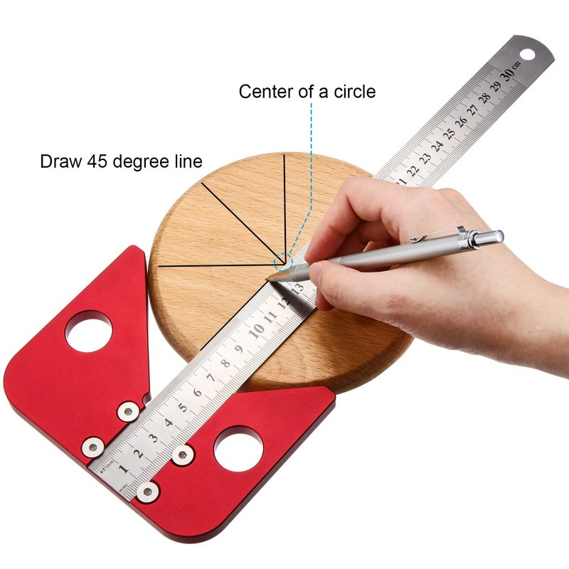 Aluminum Alloy Center Finder Tool Square Center Finder Scribe Carpenter