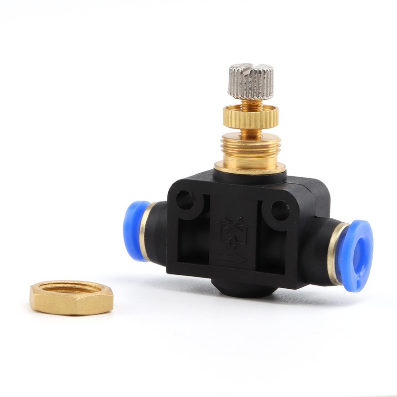 SNS Pneumatic Shut-off Valve, Throttle Check Valve with Plug-In Connection,