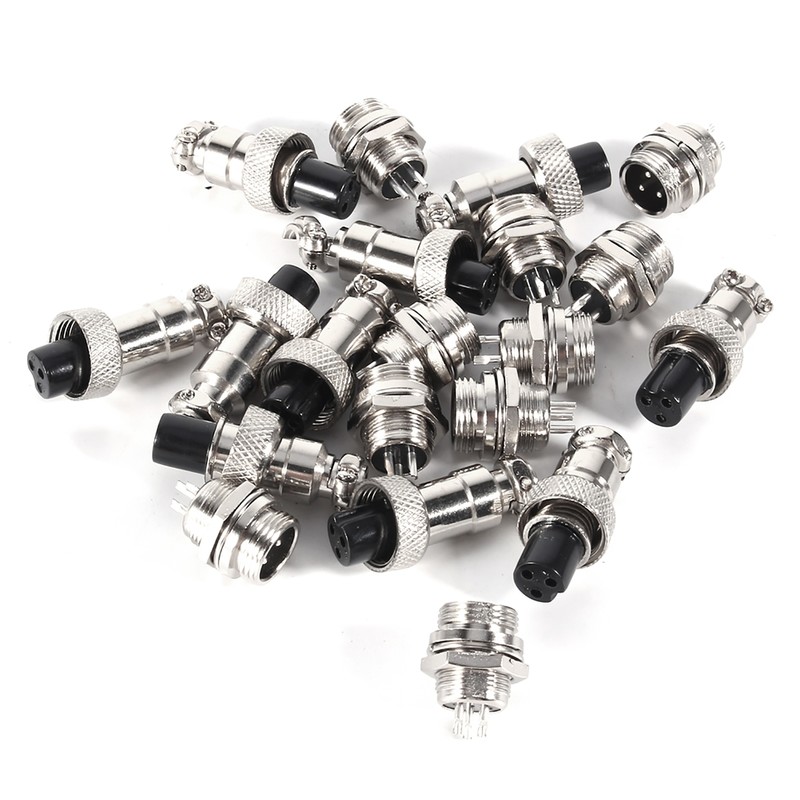 10 Set GX12 3Pin 12mm Aviation Plug Male Female Metal