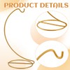 DELORIGIN 2pcs Ornament Display Stand Holder Glass Globe Golden Iron