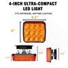 WINECO 2Pcs Rechargeable Flashing Lights for Vehicles, Super Magnetic Strobe