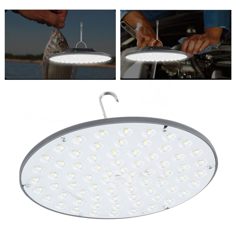LED Camping Light USB Rechargeable Portable Round Disc Waterproof Hanging