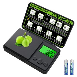 Pocket Scales, 1000 x 0.01 g Digital Pocket Scale, 7 Units Precision Mini Kitchen Scale, Small Digital Scale, Gold Scale, Coin Scale, Multifunction for Jewellery, Kitchen, Herbs, Tea, Coffee