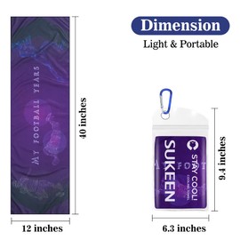 Sukeen Cooling Towel Yoga Towels for Face and Neck Breathable Sweat Towel for Gym Exercise Wrap Cloth Fitness Gift for Men and Women Cool Towel for Workout Sports Beach Hiking Camping Florida Trip