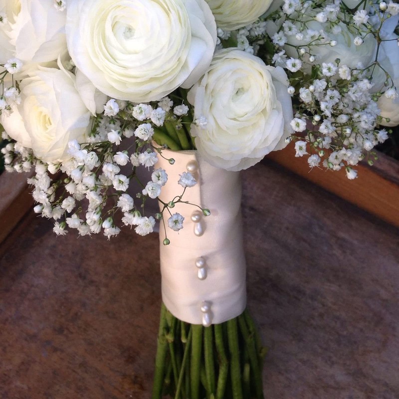 Phinus 220p コサージュピン ブートニエールピン ブートニアピン ホワイトパールピン ウェディングブーケピン ジュエリー/フラワーDIYクラフト用