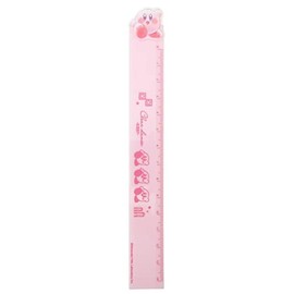 Kamiojapan Kirby Star Ruler with Mascot, Slim 5.5 inches (14 cm) Ruler, Clear Dance