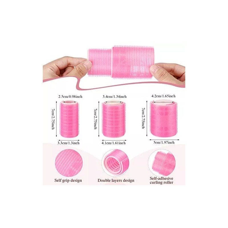 Waydress 6 Rulos De Plástico Para El Cabello, Rizadores, Flequillo,