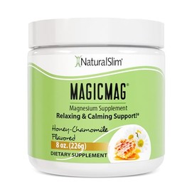 NaturalSlim Polvo de citrato de magnesio puro Magicmag ayuda a combatir el estrés, el estreñimiento, la salud muscular y cardíaca, y a conciliar el...