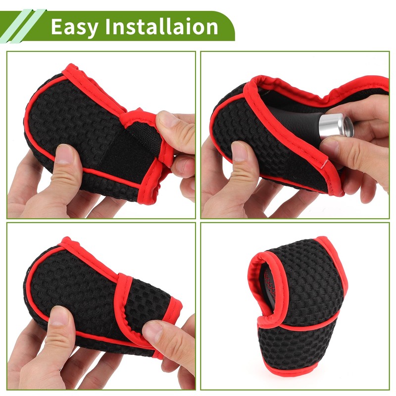 Universal 11.5x5cm/4.53"x1.97" Gear Shift Knob Cover Anti-Slip Stick Shifting Handle