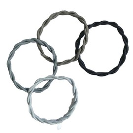 Miracle Hair Ring, Will Not Stretch, Does Not Cut, Hair Elastic, About 3 Times Stronger than Market Ring Rubber, Made in Japan, Special Processed Rubber Hair Arrangement (Gray)