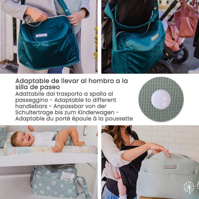 MIMUSELINA Pram Organiser with Large Capacity Pram Bag with +
