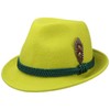 Hutshopping Traditional Almhut Wool Felt Women's Trilby Hat - Green,