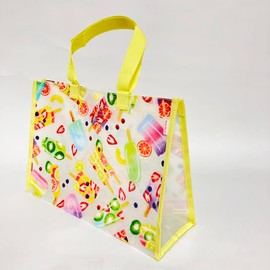 Kiejun KF604-07 Pool Bag, Beach Bag, For Boys, Girls, Pool, Beaching, Children, Transparent, Waterproof, Elementary School Students, Kindergarten, Nursery School, Plastic Bag, Y Ice