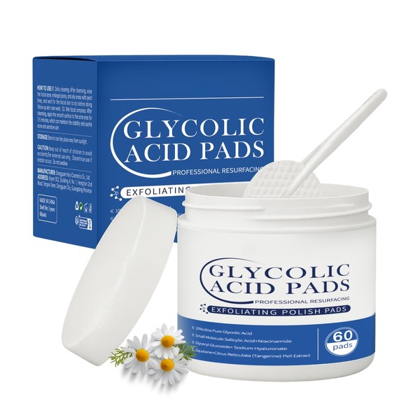 Glycolic Acid Exfoliating Pads with 10% Glycolic + Salicylic Acid