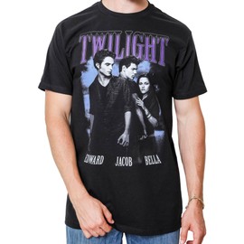 Twilight Edward Bella and Jacob Mens Adult T-Shirt(XXL, Black)