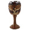 Egyptian Goddess Isis Open Wing Golden Wine Goblet Stainless Steel